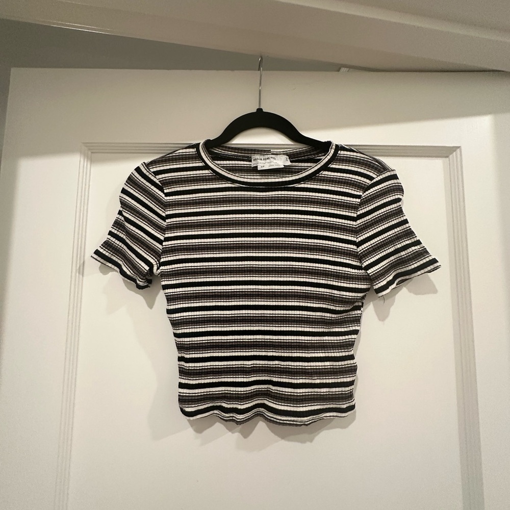 Urban Outfitters Urban Renewal Striped Cropped Baby Tee